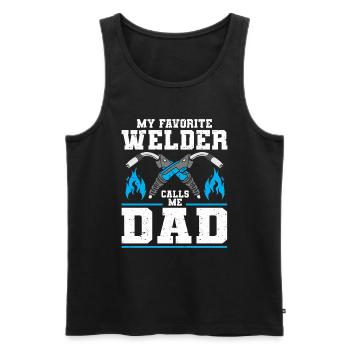 Welder Welding - Men's Premium Organic Tank Top - black - Front - AI Model Male 178 light (178cm)