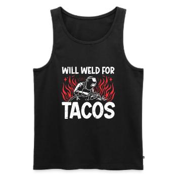 Welder Welding - Men's Premium Organic Tank Top - black - Front - AI Model Male 178 light (178cm)