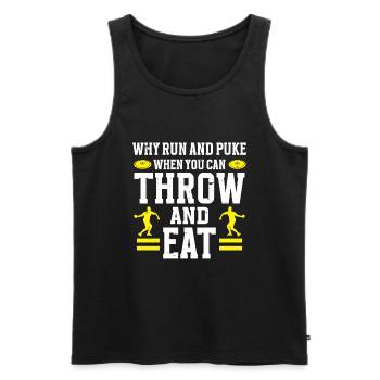 Diskuswerfer Leichtathlet Disc Throw - Männer Premium Bio Tank Top - Schwarz - Vorne - AI Model Male 178 light (178cm)