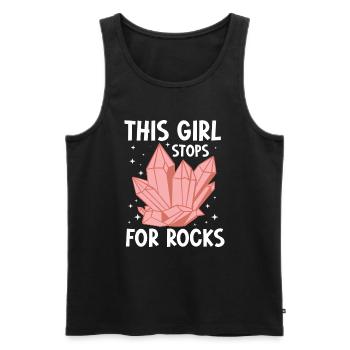Geologe Steine Steinsammler - Männer Premium Bio Tank Top - Schwarz - Vorne - Michal (187cm)