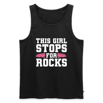 Geologe Steine Steinsammler - Männer Premium Bio Tank Top - Schwarz - Vorne - Michal (187cm)