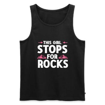Geologe Steine Steinsammler - Männer Premium Bio Tank Top - Schwarz - Vorne - Michal (187cm)