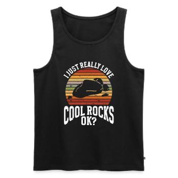 Geologe Steine Steinsammler - Männer Premium Bio Tank Top - Schwarz - Vorne - Michal (187cm)