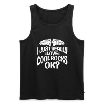 Geologe Steine Steinsammler - Männer Premium Bio Tank Top - Schwarz - Vorne - Michal (187cm)