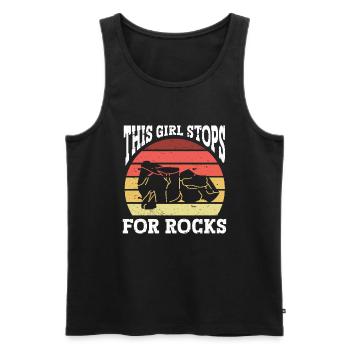 Geologe Steine Steinsammler - Männer Premium Bio Tank Top - Schwarz - Vorne - Michal (187cm)