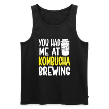Kombucha Brewer Tea Love Kombucha Brewing - Männer Premium Bio Tank Top - Schwarz - Vorne - AI Model Male 178 light (178cm)