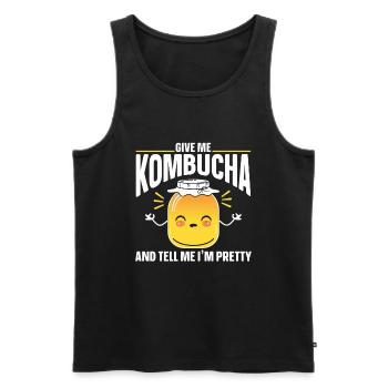 Kombucha Brewer Tea Love Kombucha Brewing - Männer Premium Bio Tank Top - Schwarz - Vorne - AI Model Male 178 light (178cm)