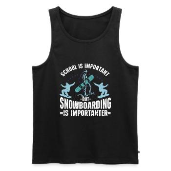 Snowboarding Art Hommes Snowboard Cooler Snowboarder - Débardeur bio Premium Homme - noir - Devant - AI Model Male 178 light (178cm)