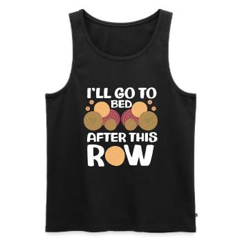 Knitting Crochet - Men's Premium Organic Tank Top - black - Front - Michal (187cm)