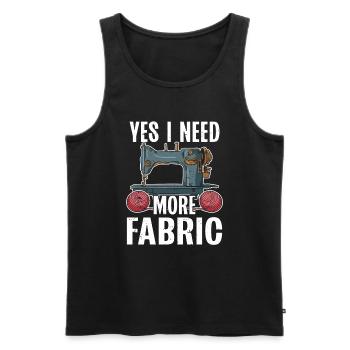 Quilter Nähen Stricken Quilten - Männer Premium Bio Tank Top - Schwarz - Vorne - AI Model Male 178 light (178cm)