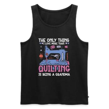 Quilter Nähen Stricken Quilten - Männer Premium Bio Tank Top - Schwarz - Vorne - AI Model Male 178 light (178cm)
