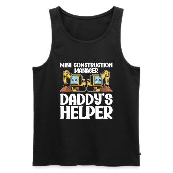 Chef de projet de construction - Débardeur bio Premium Homme - noir - Devant - AI Model Male 178 light (178cm)