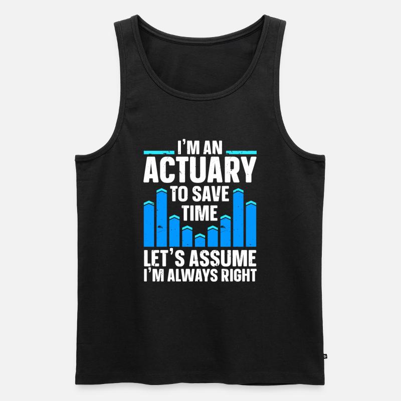 Aktuar Statistiker - Männer Premium Bio Tank Top - Schwarz
