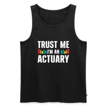 Aktuar Statistiker - Männer Premium Bio Tank Top - Schwarz - Vorne - AI Model Male 178 light (178cm)