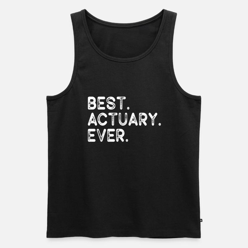Aktuar Statistiker - Männer Premium Bio Tank Top - Schwarz