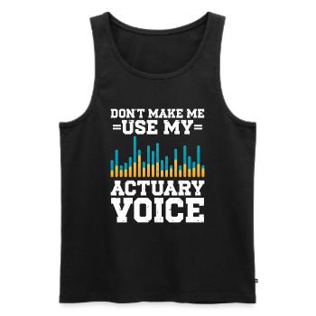 Aktuar Statistiker - Männer Premium Bio Tank Top - Schwarz - Vorne - AI Model Male 178 light (178cm)