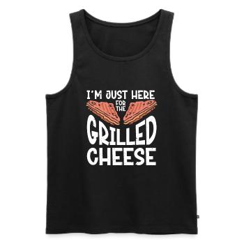Cheese Lover Cheese - Men's Premium Organic Tank Top - black - Front - AI Model Male 178 light (178cm)