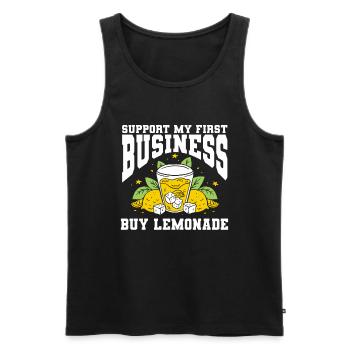 Vendeur de limonade Stand de limonade au jus de citron - Débardeur bio Premium Homme - noir - Devant - Michal (187cm)