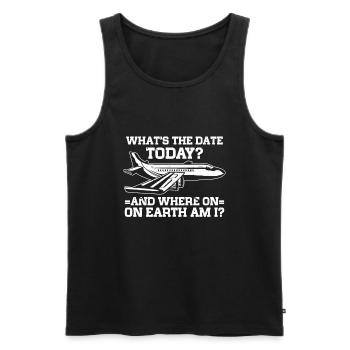 Don't Make Me Use My Flight Attendant Voice - Männer Premium Bio Tank Top - Schwarz - Vorne - Michal (187cm)