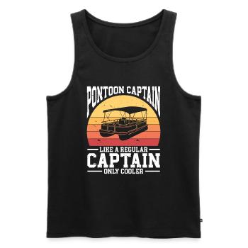 Ponton Bateau Ponton Capitaine - Débardeur bio Premium Homme - noir - Devant - Michal (187cm)
