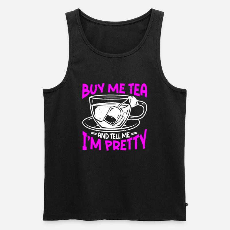 Teetrinker Tee - Männer Premium Bio Tank Top - Schwarz