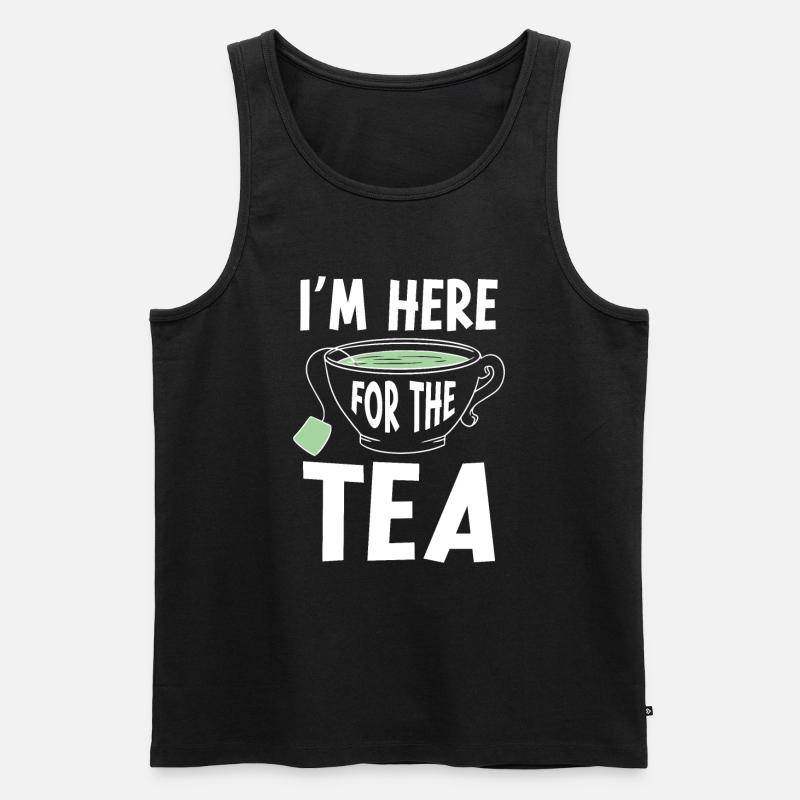Teetrinker Tee - Männer Premium Bio Tank Top - Schwarz