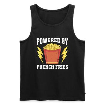 Fast Food Pommes Frites - Männer Premium Bio Tank Top - Schwarz - Vorne - AI Model Male 178 light (178cm)
