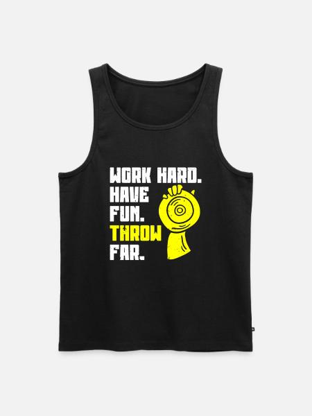 Diskuswerfer Leichtathletik Diskuswerfen - Männer Premium Bio Tank Top - Schwarz