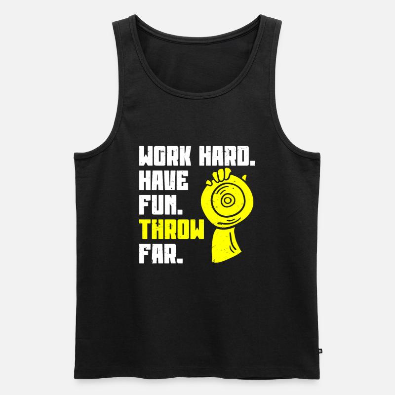 Diskuswerfer Leichtathletik Diskuswerfen - Männer Premium Bio Tank Top - Schwarz