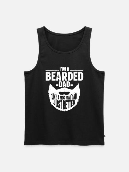 Beard Saying Bearded Father Husband - Men's Premium Organic Tank Top - black