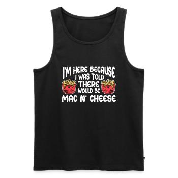 Mac And Cheese Macaroni - Men's Premium Organic Tank Top - black - Front - AI Model Male 178 light (178cm)
