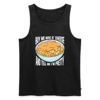 Mac And Cheese Macaroni - Men's Premium Organic Tank Top - black - Front - AI Model Male 178 light (178cm)