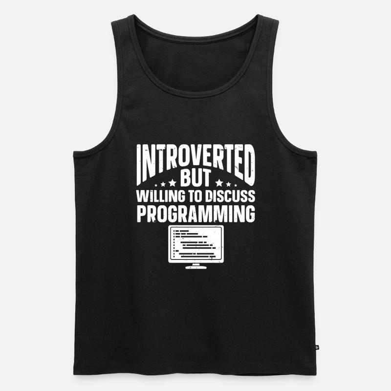 Lustige Introvertierte Geschenke - Männer Premium Bio Tank Top - Schwarz