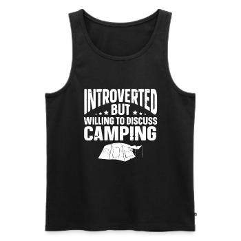 Funny Introvert Gifts - Men's Premium Organic Tank Top - black - Front - Michal (187cm)