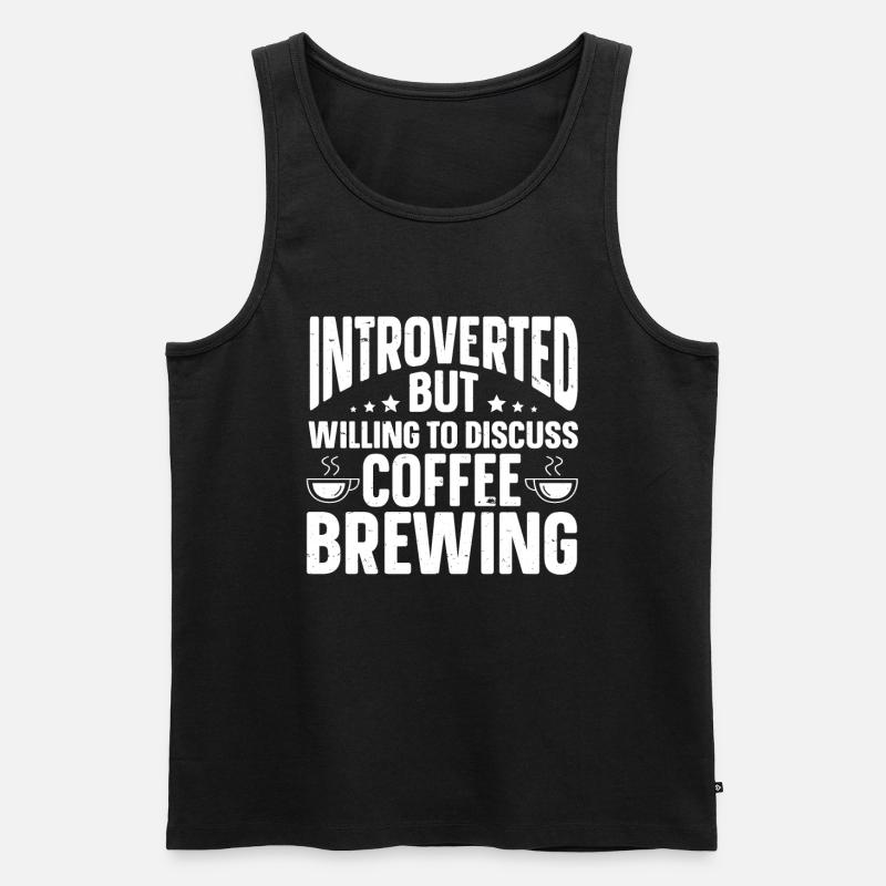 Lustige Introvertierte Geschenke - Männer Premium Bio Tank Top - Schwarz