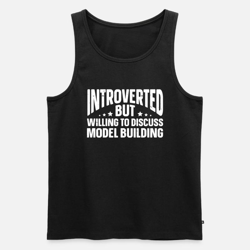 Lustige Introvertierte Geschenke - Männer Premium Bio Tank Top - Schwarz