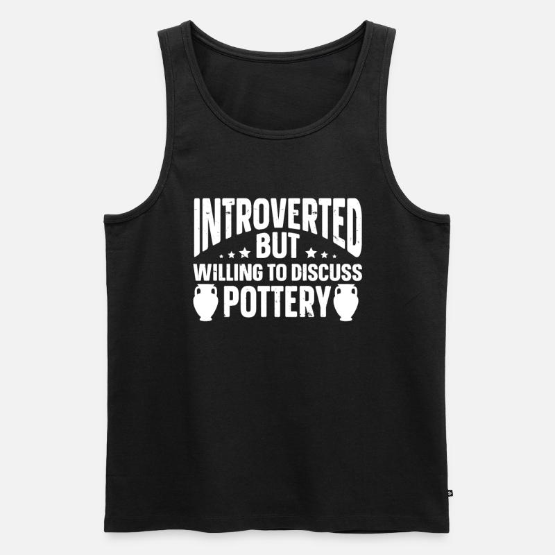 Lustige Introvertierte Geschenke - Männer Premium Bio Tank Top - Schwarz