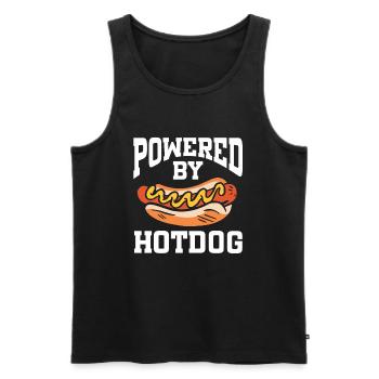Powered By Hotdog - Men's Premium Organic Tank Top - black - Front - AI Model Male 178 light (178cm)