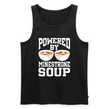 Soupe Powered By Minestrone - Débardeur bio Premium Homme - noir - Devant - Michal (187cm)