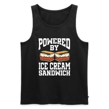 Sandwich à la crème glacée - Débardeur bio Premium Homme - noir - Devant - Michal (187cm)