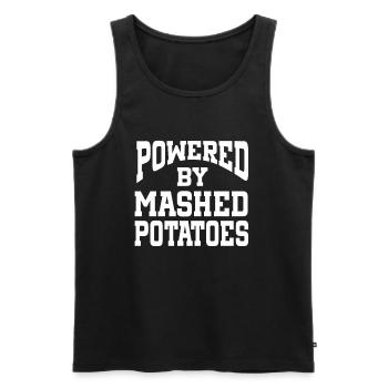 Powered By Mashed Potatoes - Männer Premium Bio Tank Top - Schwarz - Vorne - Michal (187cm)