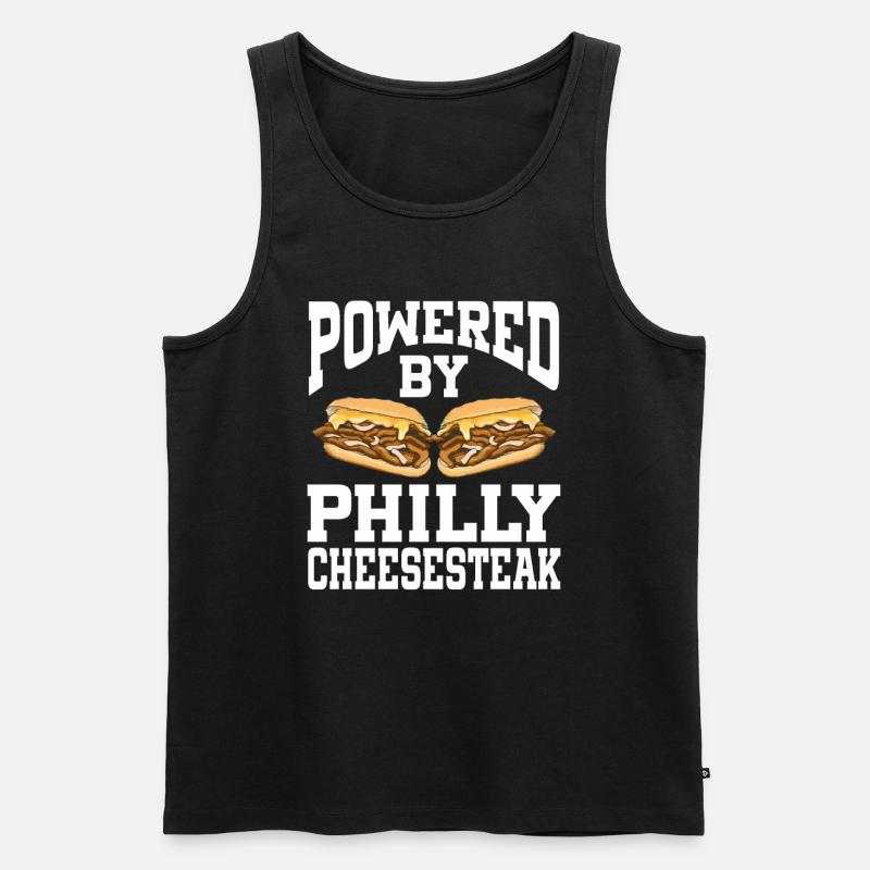 Propulsé par Philly Cheesesteak - Débardeur bio Premium Homme - noir