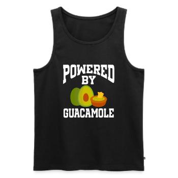 Powered By Guacamole - Men's Premium Organic Tank Top - black - Front - Michal (187cm)