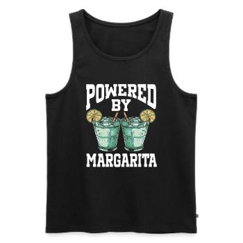 Powered By Margarita - Männer Premium Bio Tank Top - Schwarz - Vorne - Michal (187cm)