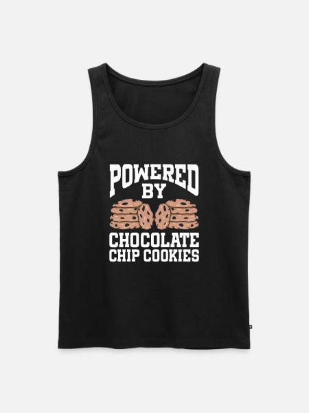 Powered By Chocolate Chip Cookies - Men's Premium Organic Tank Top - black