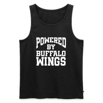 Powered By Buffalo Wings - Männer Premium Bio Tank Top - Schwarz - Vorne - Michal (187cm)