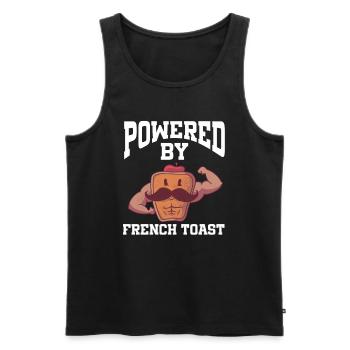 Powered By French Toast - Männer Premium Bio Tank Top - Schwarz - Vorne - Michal (187cm)
