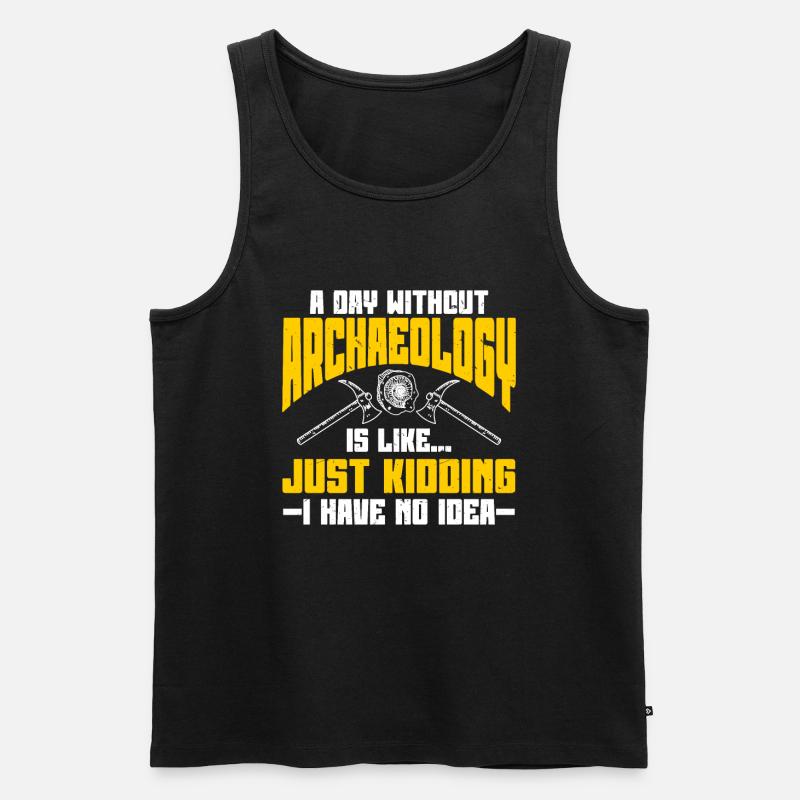 Archaeologist Archaeology - Männer Premium Bio Tank Top - Schwarz