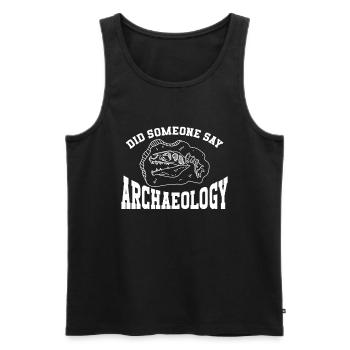 Archéologue Archéologie - Débardeur bio Premium Homme - noir - Devant - Michal (187cm)