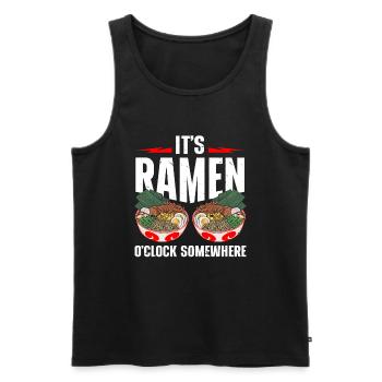 Ramen Lover Soupe de nouilles japonaise Ramen - Débardeur bio Premium Homme - noir - Devant - AI Model Male 178 light (178cm)
